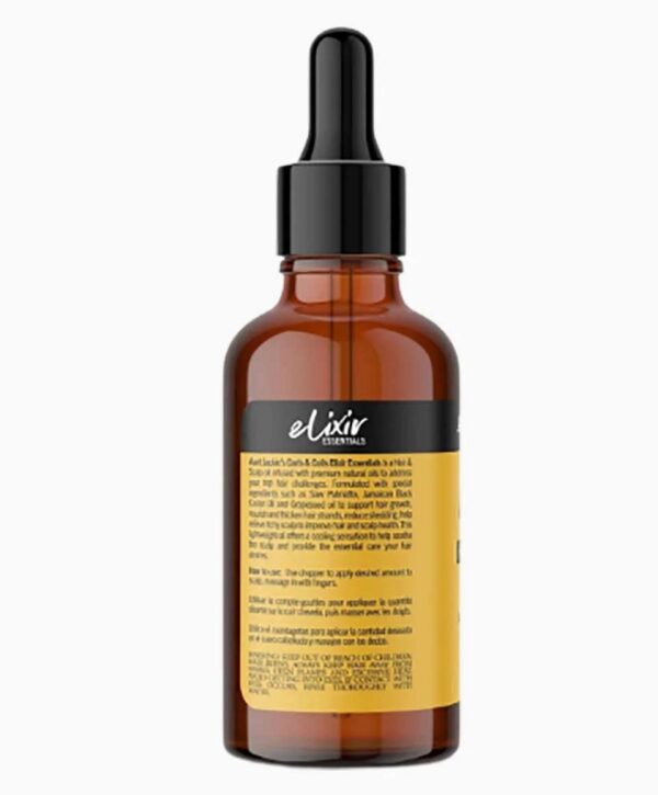 Elixir Hair And Scalp Oil With Saw Palmetto Jamaican Black Castor Grapeseed Oil - Image 3