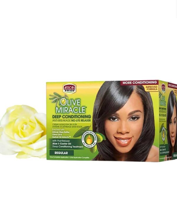 Olive Miracle Anti Breakage Deep Conditioning No Lye Relaxer - Image 2